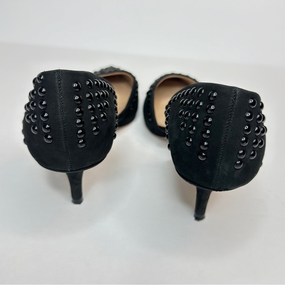 French Connection Studded Heels Black Embellished Kitten Heel Dorsay Pumps - Picture 4 of 7